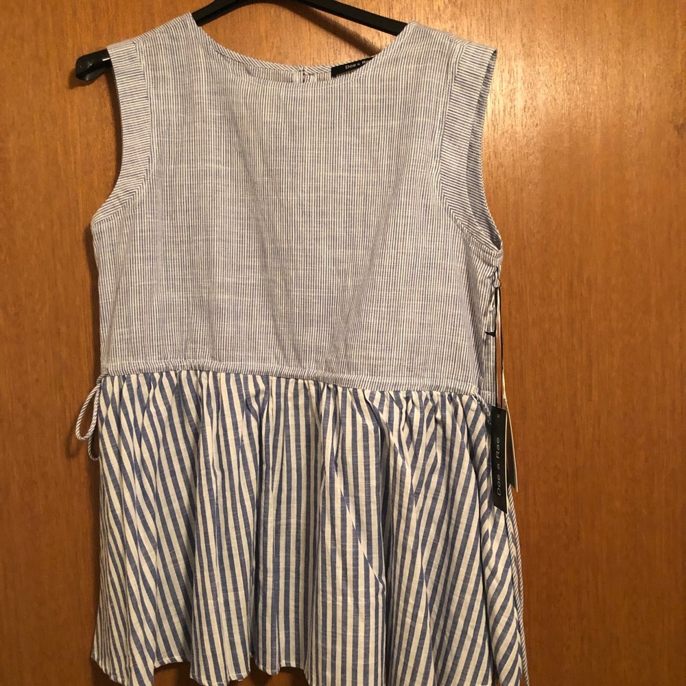 NWT- Doe & Rae Striped Sleeveless Top